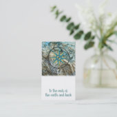 Compass Roos en kaart reisblog Visitekaartje (Staand voorkant)
