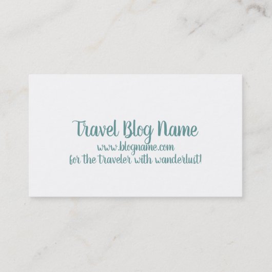 Compass Roos en kaart reisblog Visitekaartje (Achterkant)