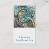 Compass Roos en kaart reisblog Visitekaartje (Voorkant)