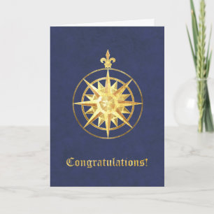 Compass Roos gefeliciteerd Kaart
