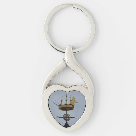 Compass Roos Heart Keychain (Voorkant)