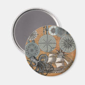 Compass Roos  Nautical Octopus Magneet (Voorkant / Achterkant)