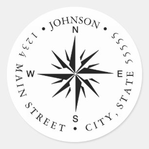  Compass Roos Ontdek Return Label Sticker