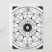 Compass Roos - Rectangle Invitation Card (wit) Kaart (Voorkant)