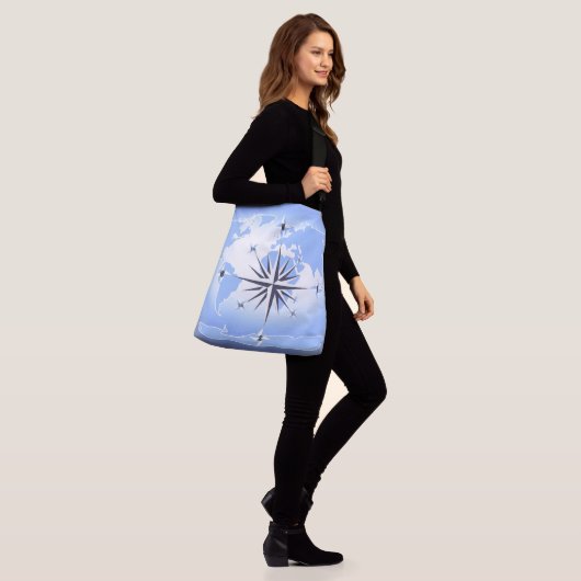 Compass Roos Sailing Ocean Blue Cross Body Bag Crossbody Tas (Op model)