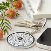 Compass Roos - Sleutelhanger (wit) (Voorkant Rechts)