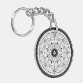 Compass Roos - Sleutelhanger (wit) (Voorkant Links)