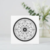 Compass Roos - Square Invitation Card (wit) Kaart (Staand voorkant)