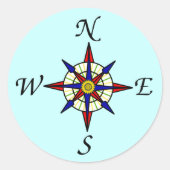 Compass Roos Sticker (Voorkant)