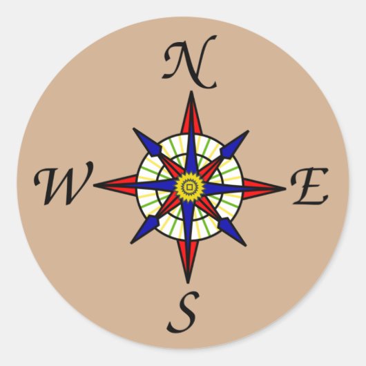 Compass Roos Sticker (Voorkant)