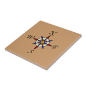 Compass Roos Tan Tegeltje (Zijkant)