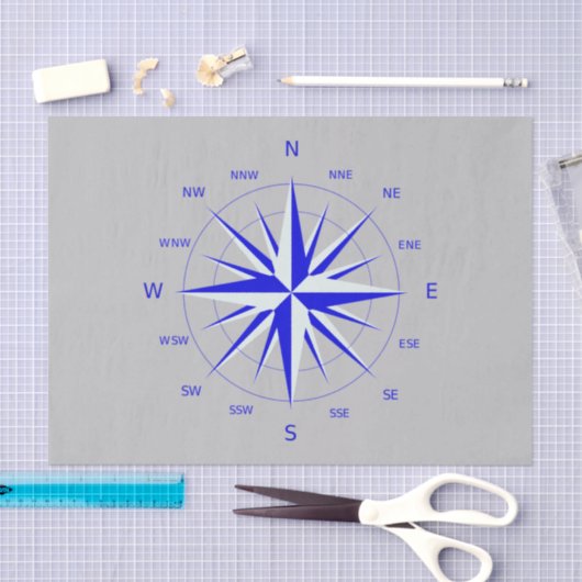 Compass Roos-weefselpapier Tissuepapier (Craft)