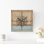compass rose clock 1, Copyright Karen J Williams Vierkante Klok (Huis)
