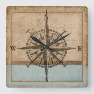 compass rose clock 1,  Copyright Karen J Williams Vierkante Klok