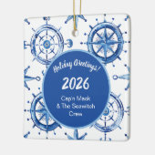 Compass Rose Keramisch Ornament (Links)