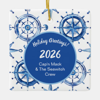 Compass Rose Keramisch Ornament