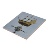 Compass Small (4,25 x 4,25 inch) keramische foto's Tegeltje (Zijkant)