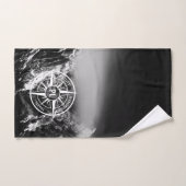 Compass star embleem monogram dramatische bergen bad handdoek (Handdoek)