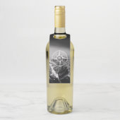 Compass star embleem monogram dramatische bergen flessenhanger (Op fles)
