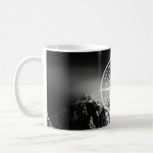 Compass star embleem monogram dramatische bergen koffiemok (Links)