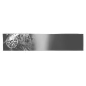 Compass star embleem monogram dramatische bergen korte tafelloper (Horizontaal)
