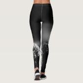 Compass star embleem monogram dramatische bergen leggings (Achterkant)