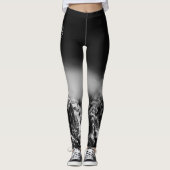 Compass star embleem monogram dramatische bergen leggings (Voorkant)