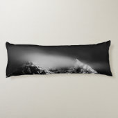 Compass star embleem monogram dramatische bergen lichaamskussen (Achterkant)