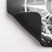 Compass star embleem monogram dramatische bergen muismat (Hoek)