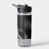 Compass star embleem monogram dramatische bergen waterfles (Rechts)