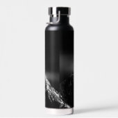 Compass star embleem monogram dramatische bergen waterfles (Rechts)