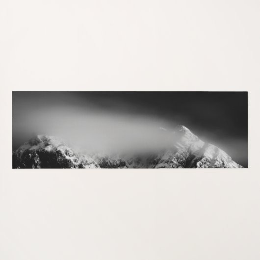 Compass star embleem monogram dramatische bergen yogamat (Achterkant (horizontaal))