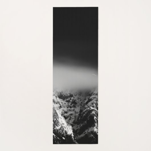 Compass star embleem monogram dramatische bergen yogamat (Achterkant)