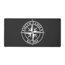 Compass star monogram, personaliseerbaar embleem