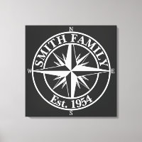 Compass star monogram, personaliseerbaar embleem