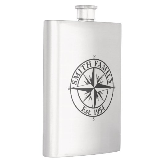 Compass star monogram, personaliseerbaar embleem flacon (Rechts)