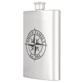 Compass star monogram, personaliseerbaar embleem flacon (Links)