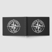 Compass star monogram, personaliseerbaar embleem gastenboek (Volledig)