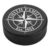 Compass star monogram, personaliseerbaar embleem hockey puck (3/4)