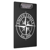 Compass star monogram, personaliseerbaar embleem klembord (Rechts)