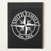 Compass star monogram, personaliseerbaar embleem planner (Achterkant)