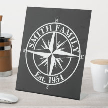 Compass star monogram, personaliseerbaar embleem