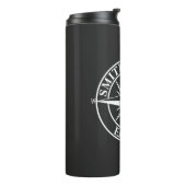 Compass star monogram, personaliseerbaar embleem thermosbeker (Gedraaid links)
