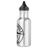 Compass star monogram, personaliseerbaar embleem waterfles  (Rechts)