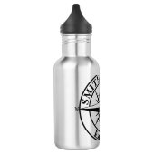 Compass star monogram, personaliseerbaar embleem waterfles  (Links)