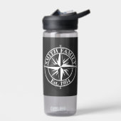 Compass star monogram, personaliseerbaar embleem waterfles (Links)