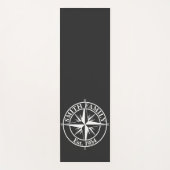 Compass star monogram, personaliseerbaar embleem yogamat (Voorkant)