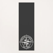 Compass star monogram, personaliseerbaar embleem yogamat (Voorkant)