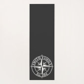 Compass star monogram, personaliseerbaar embleem yogamat (Achterkant)