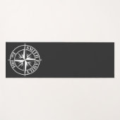 Compass star monogram, personaliseerbaar embleem yogamat (Voorkant (horizontaal))